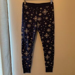 Thermal Pajama Leggings Stars & Snowflakes